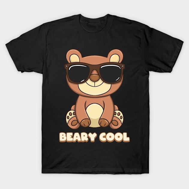 Beary Cool Bear Sunglasses T-Shirt by Rengaw Designs